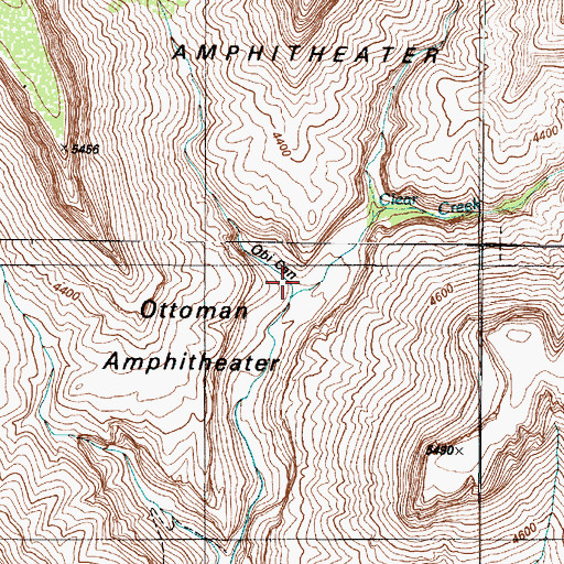 Topographic Map of Obi Canyon, AZ
