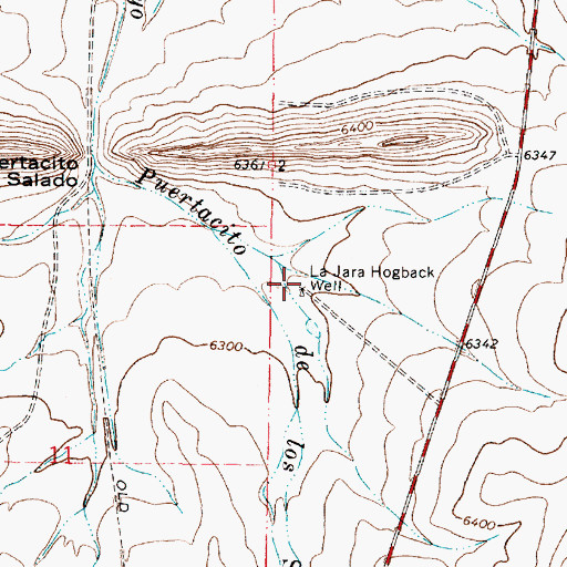 Topographic Map of La Jara Hogback Well, NM