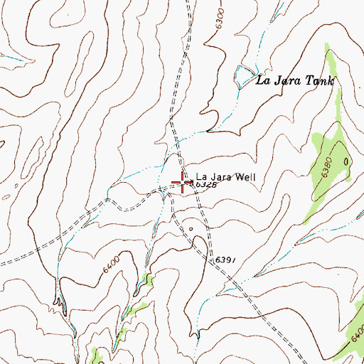 Topographic Map of La Jara Well, NM