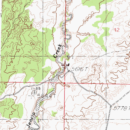 Topographic Map of La Jencia Ranch, NM