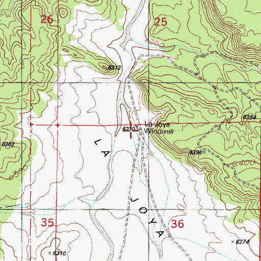 Topographic Map of La Joya Windmill, NM