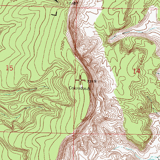 Topographic Map of La Ventana Mesa, NM
