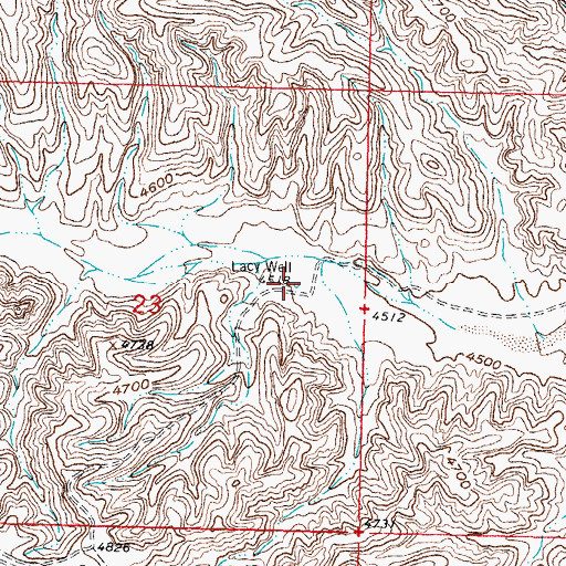 Topographic Map of Lacy Well, NM
