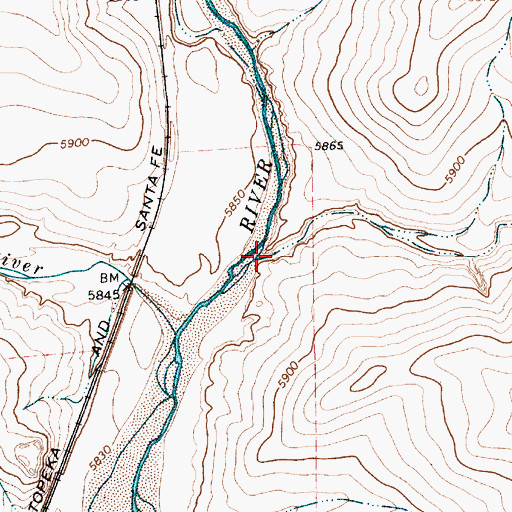 Topographic Map of Ladd Arroyo, NM