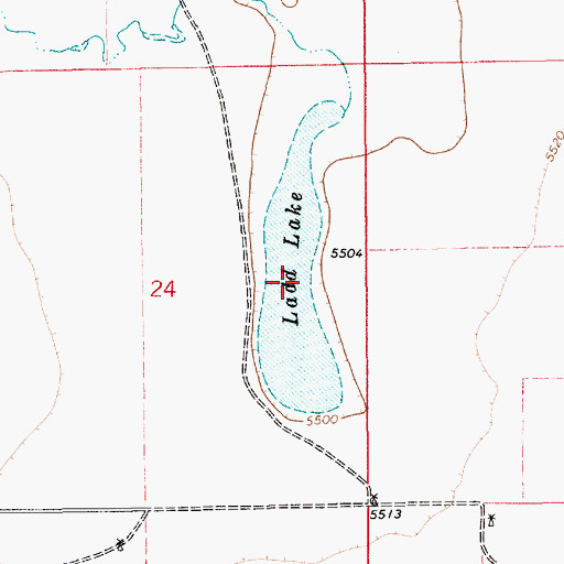 Topographic Map of Ladd Lake, NM