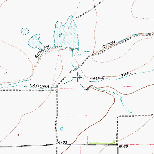 Topographic Map of Laguna Eagle Tail Lateral, NM