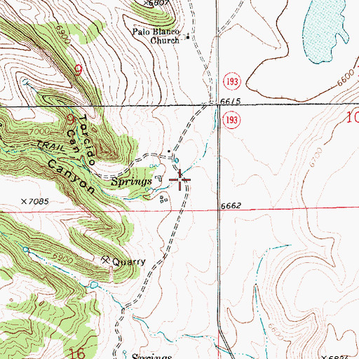 Topographic Map of Laird Canyon, NM