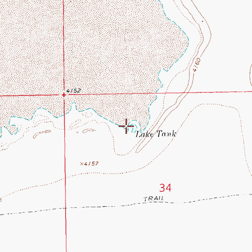 Topographic Map of Lake Tank, NM