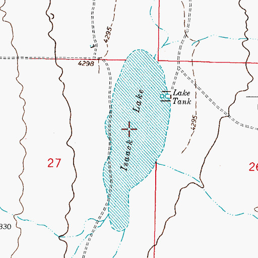 Topographic Map of Lake Tank, NM