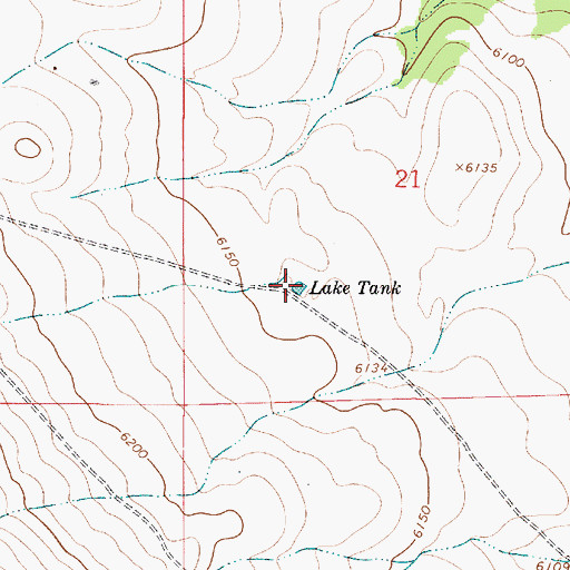 Topographic Map of Lake Tank, NM
