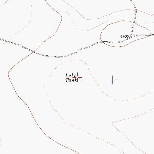 Topographic Map of Lake Tank, NM