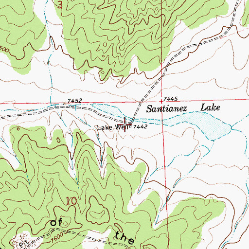 Topographic Map of Lake Well, NM