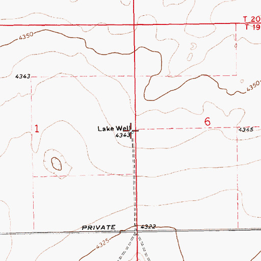 Topographic Map of Lake Well, NM