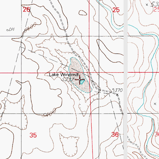 Topographic Map of Lake Windmill, NM