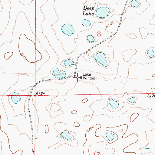 Topographic Map of Lake Windmill, NM