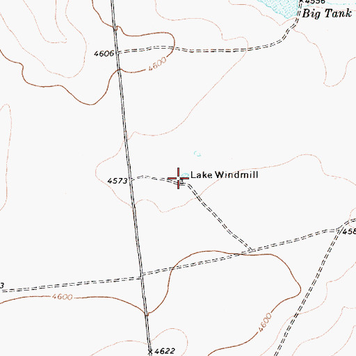 Topographic Map of Lake Windmill, NM