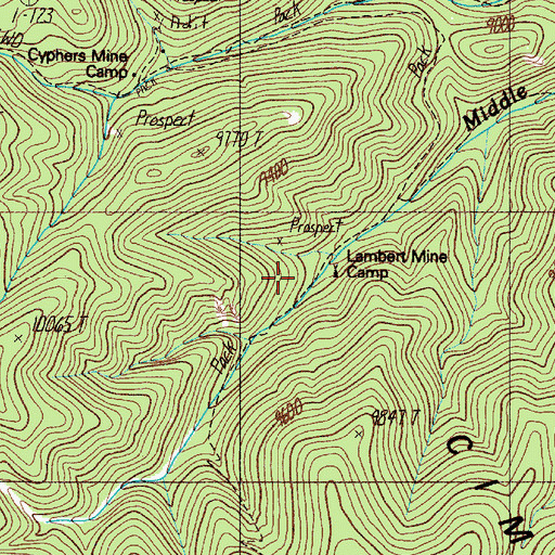 Topographic Map of Lambert Mine Camp Site, NM