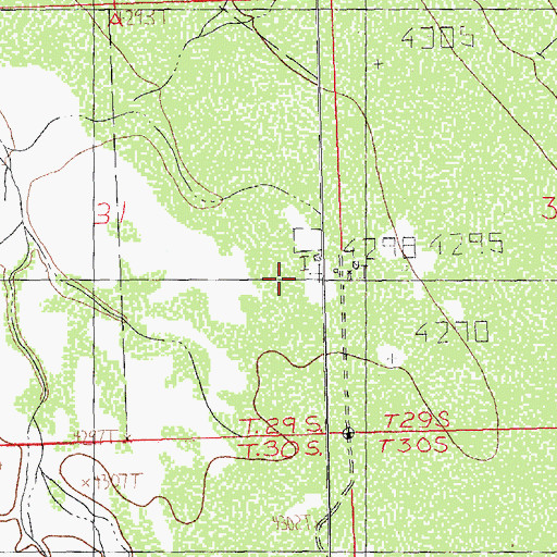 Topographic Map of Lanes Ranch, NM