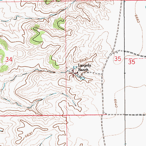 Topographic Map of Langely Ranch, NM
