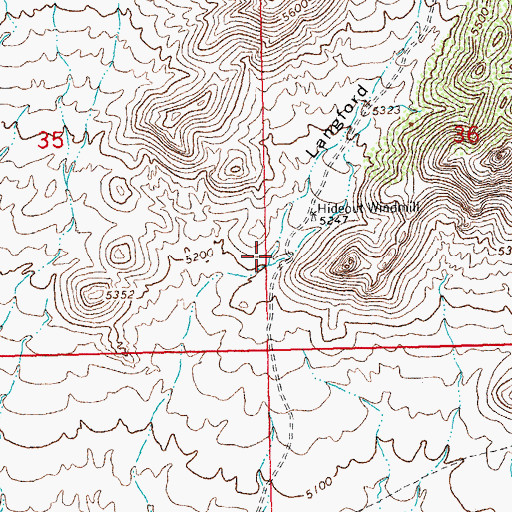 Topographic Map of Langford Draw, NM