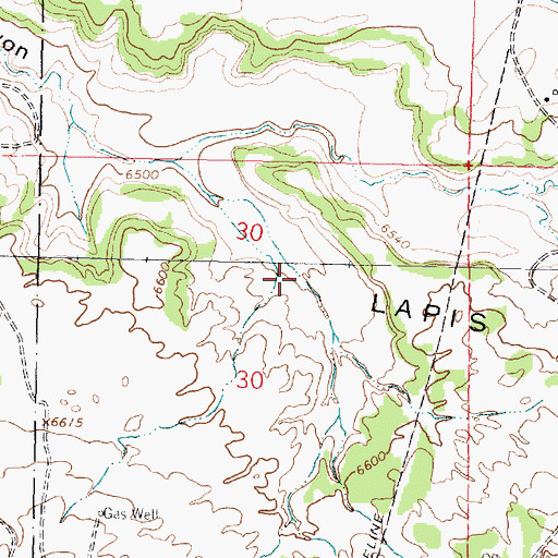 Topographic Map of Lapis Valley, NM