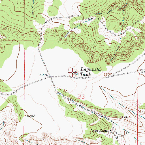 Topographic Map of Laqunita Tank, NM