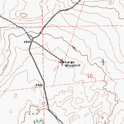 Topographic Map of Largo Windmill, NM