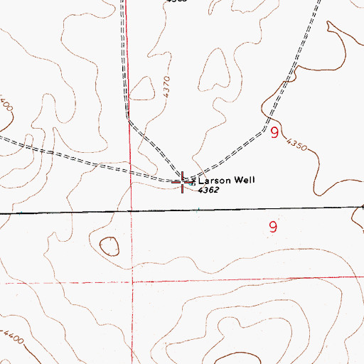 Topographic Map of Larson Well, NM
