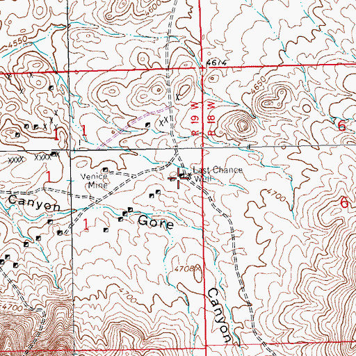 Topographic Map of Last Chance Well, NM