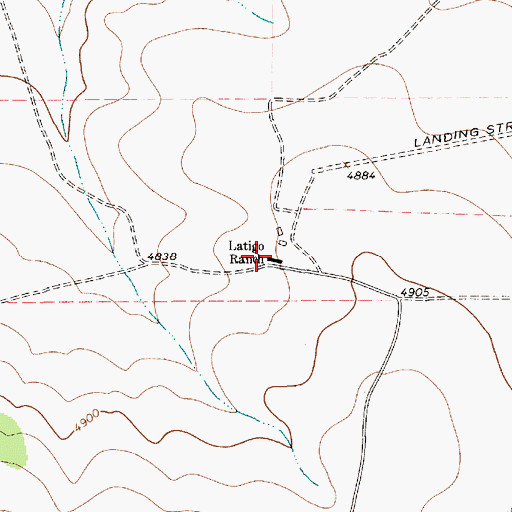 Topographic Map of Latigo Ranch, NM