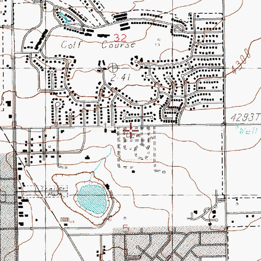 Topographic Map of Lawn Haven Cemetery, NM
