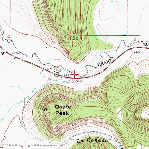 Topographic Map of LeFebres Creek, NM