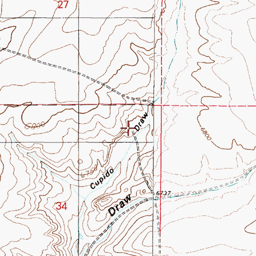 Topographic Map of Leaky Well, NM