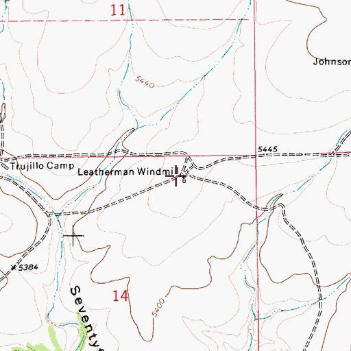 Topographic Map of Leatherman Windmill, NM