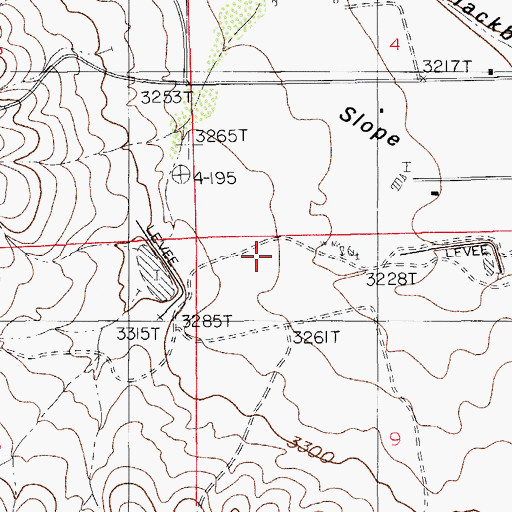 Topographic Map of Leck Well, NM