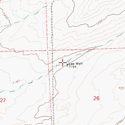 Topographic Map of Lee Well, NM