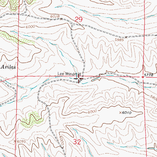 Topographic Map of Lee Windmill, NM