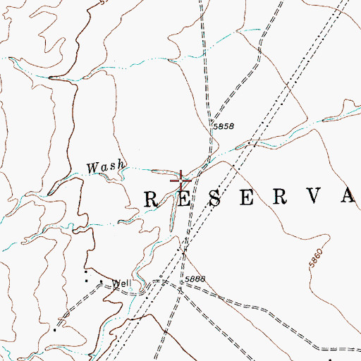 Topographic Map of Leh-tso-bii-to Wash, NM
