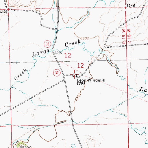 Topographic Map of Leon Windmill, NM