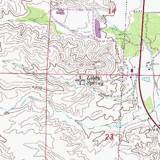 Topographic Map of Libby Spring, NM