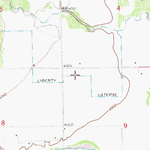 Topographic Map of Liberty Lateral, NM