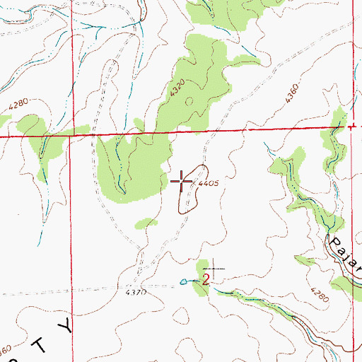 Topographic Map of Liberty Mesa, NM