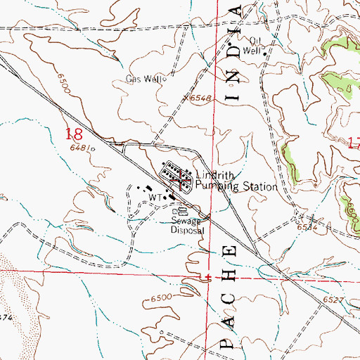Topographic Map of Lindrith Pumping Station, NM