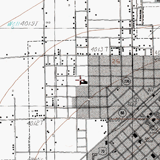 Topographic Map of Lindsey School, NM