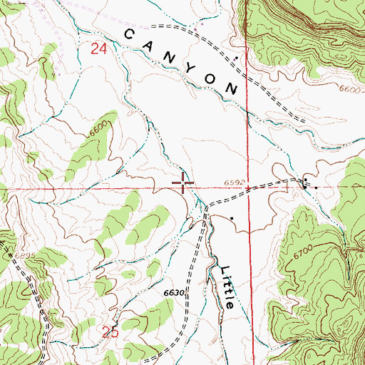 Topographic Map of Little Canyon, NM