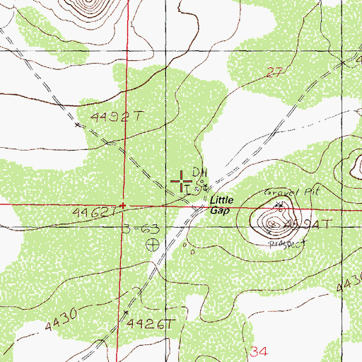Topographic Map of Little Gap Well, NM