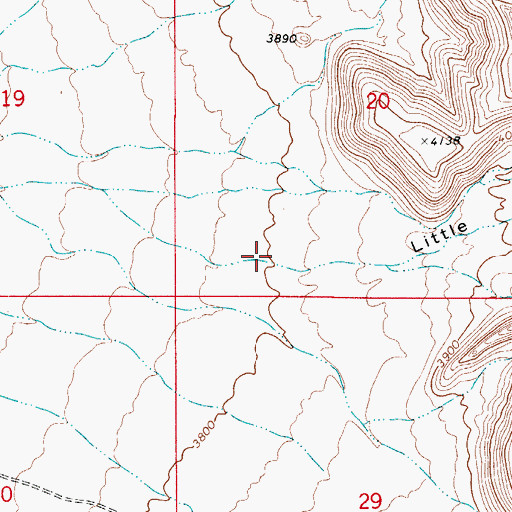 Topographic Map of Little Humphrey Canyon, NM