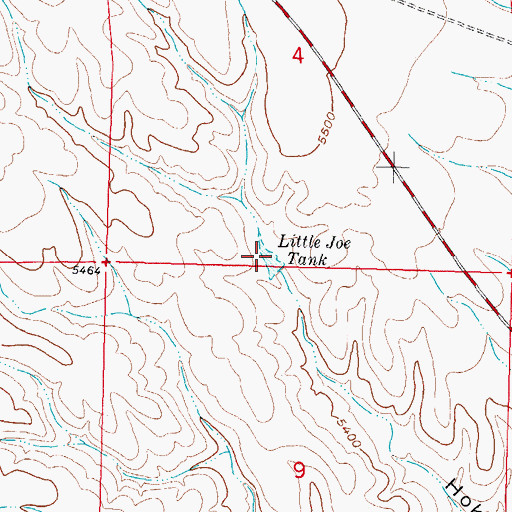 Topographic Map of Little Joe Tank, NM