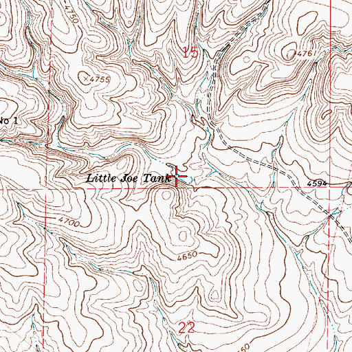 Topographic Map of Little Joe Tank, NM