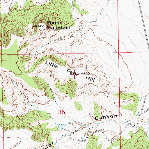 Topographic Map of Little Park Hill, NM